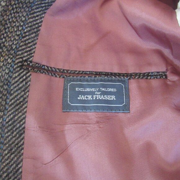 Vintage Cricketeer Dark Gray Wool Harris Tweed Like Jacket Size 38 K115 - Picture 7 of 9